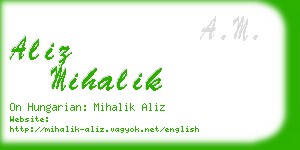 aliz mihalik business card